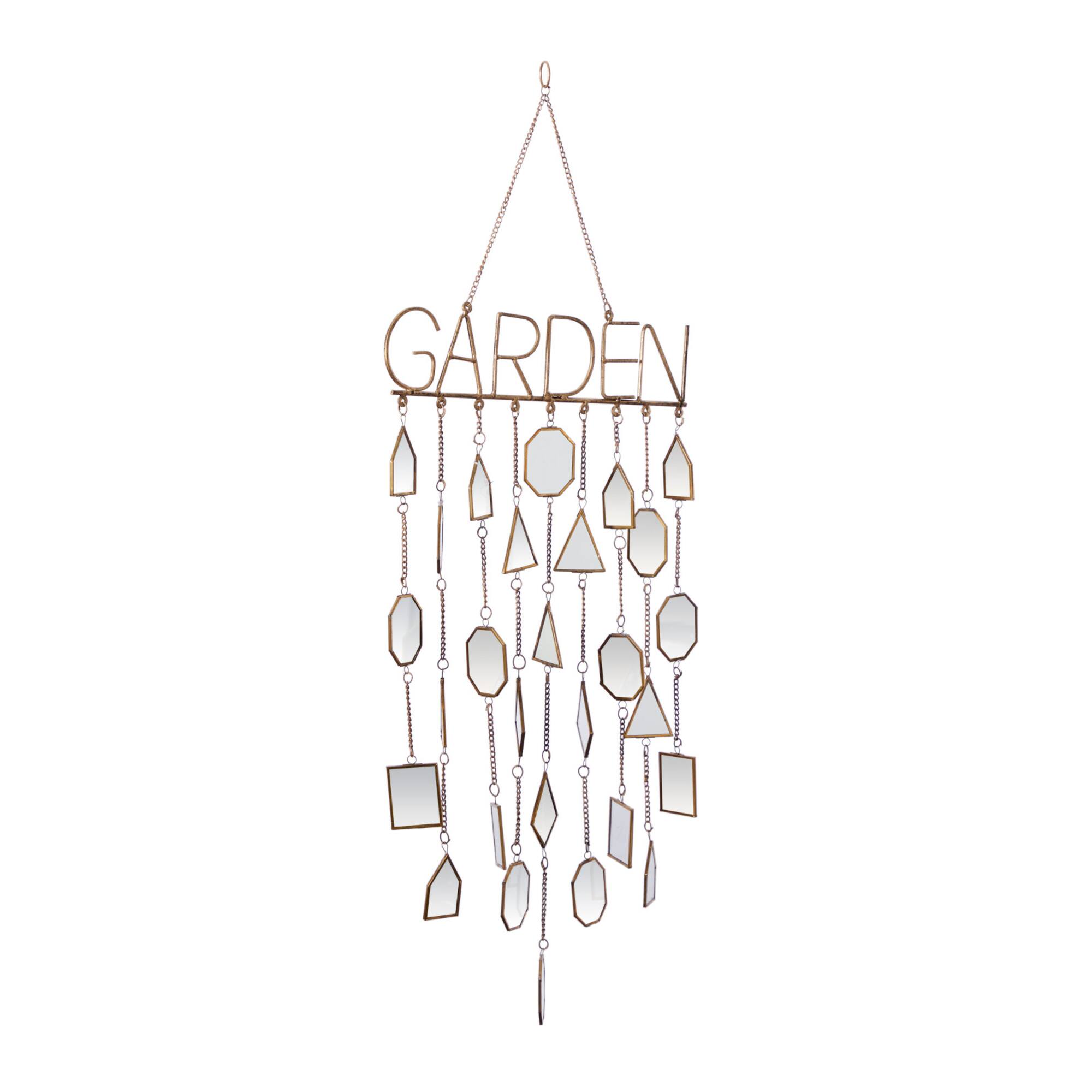 36" White Metal Eclectic Garden Windchime